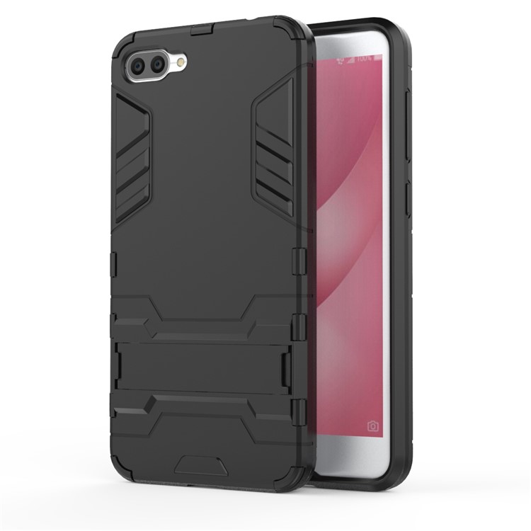 Cool Guard PC+TPU Hybrid Kickstand Phone Case for Asus Zenfone 4 Max ZC520KL - Black-2