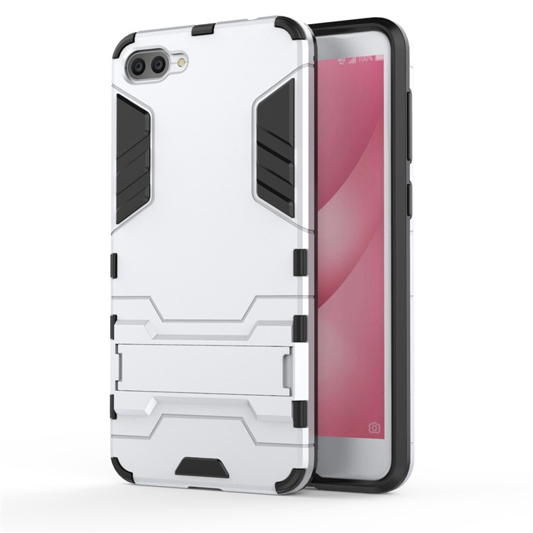 Cool Guard Hybrid PC+TPU Kickstand Mobile Cover for Asus Zenfone 4 Max ZC520KL - White-2