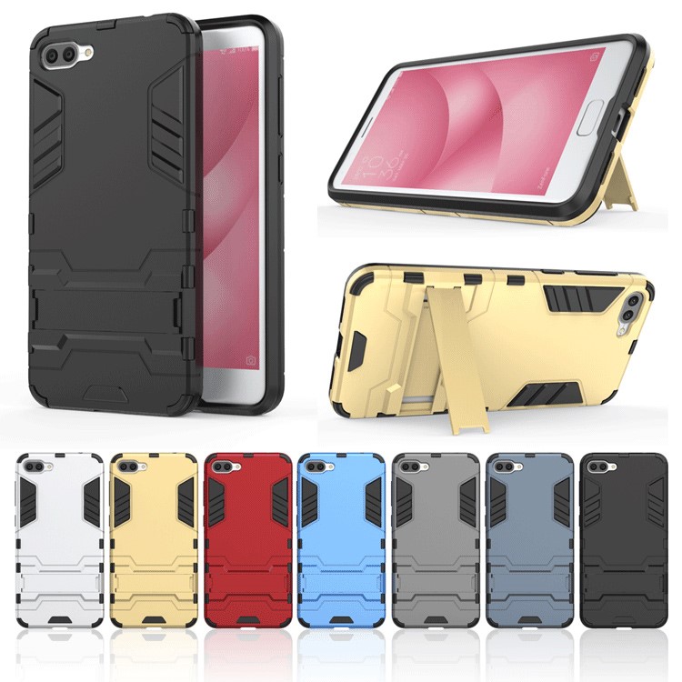 Cool Guard PC+TPU Combo Kickstand Phone Casing for Asus Zenfone 4 Max ZC520KL - Red-3
