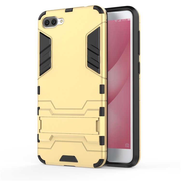 Cool Guard PC+TPU Hybrid Kickstand Protection Back Phone Case for Asus Zenfone 4 Max ZC520KL - Gold-2