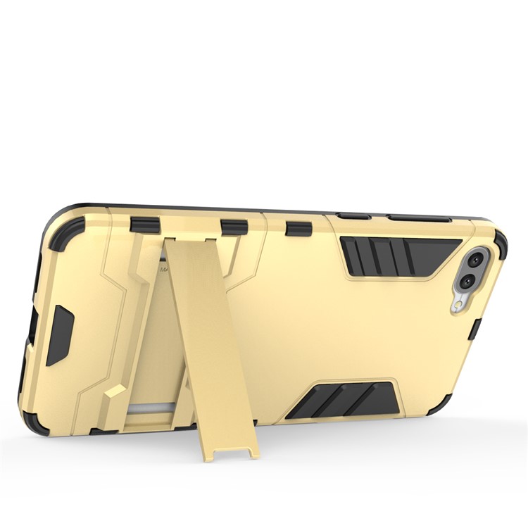 Cool Guard PC+TPU Hybrid Kickstand Protection Back Phone Case for Asus Zenfone 4 Max ZC520KL - Gold-4