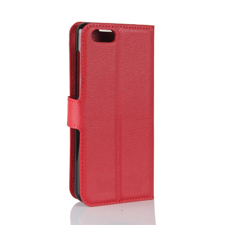 Litchi Texture Wallet Leather Stand Shell Case for Asus Zenfone 4 Max ZC520KL - Red-6