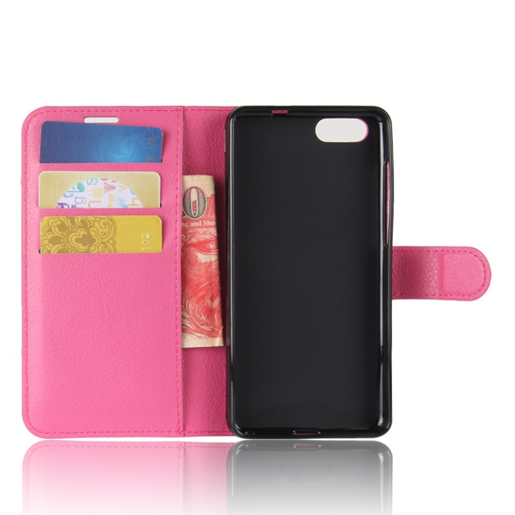 Litchi Grain Wallet Leather Stand Phone Case for Asus Zenfone 4 Max ZC520KL - Rose-3