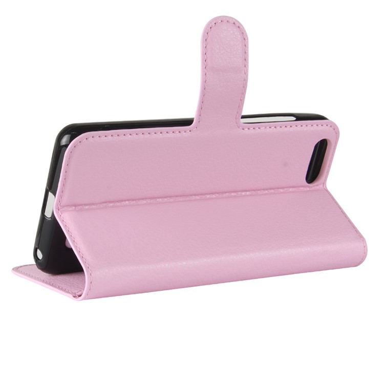 Litchi Skin Wallet Stand Leather Mobile Case for Asus Zenfone 4 Max ZC520KL - Pink-5