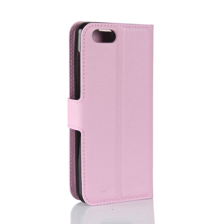 Litchi Skin Wallet Stand Leather Mobile Case for Asus Zenfone 4 Max ZC520KL - Pink-6