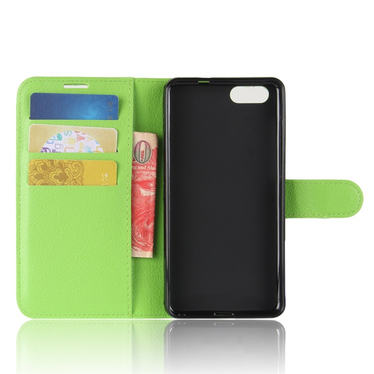 Litchi Texture Wallet Leather Stand Mobile Cover for Asus Zenfone 4 Max ZC520KL - Green-3