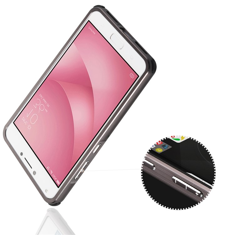 Custodia Rigida In Metallo Per PC Per Asus Zenfone 4 Max / 4 Max Plus / 4 Max Pro ZC554KL - Nero-4