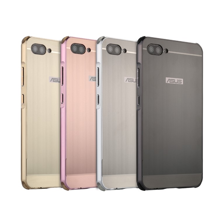 For Asus Zenfone 4 Max /4 Max Plus /4 Max Pro ZC554KL Slide-on Metal Bumper PC Hard Mobile Cover - Rose Gold-5