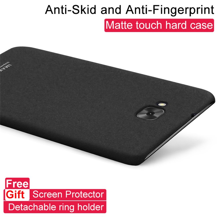 IMAK Cowboy Shell Matte PC Hard Cover with Ring Stand for Asus Zenfone 4 Selfie ZD553KL/ 4 Selfie ZB553KL/ 4 Selfie Lite ZB553KL - Matte Black-2