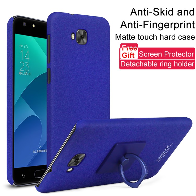 IMAK Cowboy Shell Matte PC Hard Case with Ring Stand for Asus Zenfone 4 Selfie ZD553KL/ 4 Selfie ZB553KL/ 4 Selfie Lite ZB553KL - Blue-1