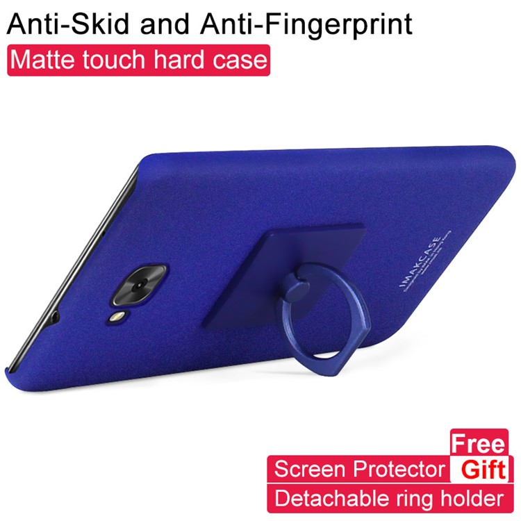 IMAK Cowboy Shell Matte PC Hard Case with Ring Stand for Asus Zenfone 4 Selfie ZD553KL/ 4 Selfie ZB553KL/ 4 Selfie Lite ZB553KL - Blue-3
