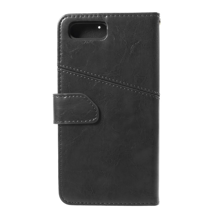 K'TRY Geometric Splicing Series Leather Wallet Case for Asus ZenFone 4 (ZE554KL) - Black-3