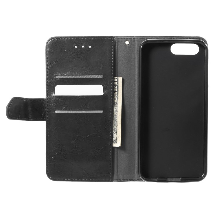 K'TRY Geometric Splicing Series Leather Wallet Case for Asus ZenFone 4 (ZE554KL) - Black-6
