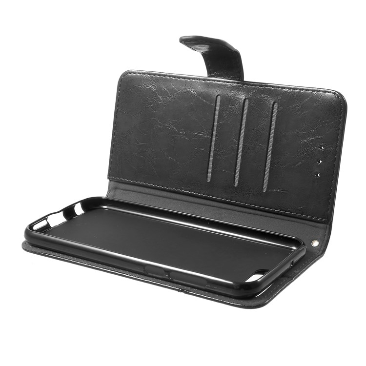 K'TRY Geometric Splicing Series Leather Wallet Case for Asus ZenFone 4 (ZE554KL) - Black-7