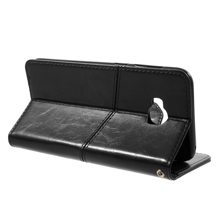 K'TRY Geometric Splicing Series PU Leather Wallet Cover for Asus Zenfone 4 Selfie Pro ZD552KL - Black-5