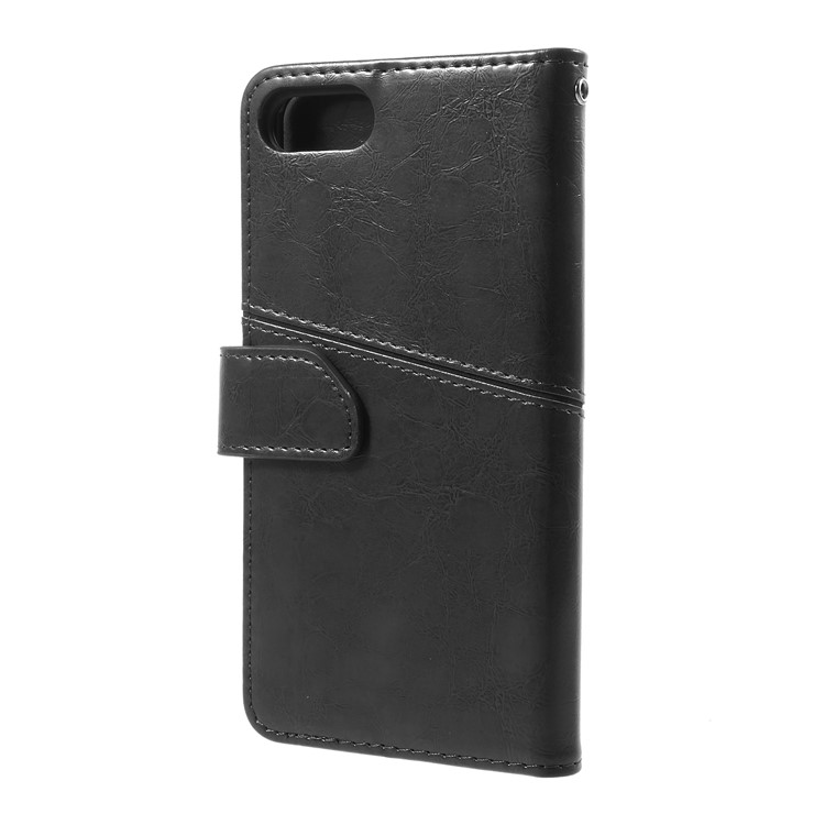 K'TRY Geometric Splicing Series Leather Shell for Asus ZenFone 4 Max/Max Pro/Max Plus (ZC554KL) - Black-4