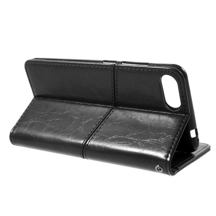 K'TRY Geometric Splicing Series Leather Shell for Asus ZenFone 4 Max/Max Pro/Max Plus (ZC554KL) - Black-5