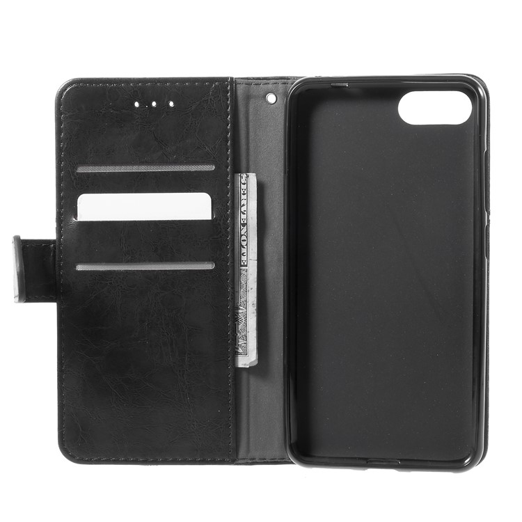 K'TRY Geometric Splicing Series Leather Shell for Asus ZenFone 4 Max/Max Pro/Max Plus (ZC554KL) - Black-6