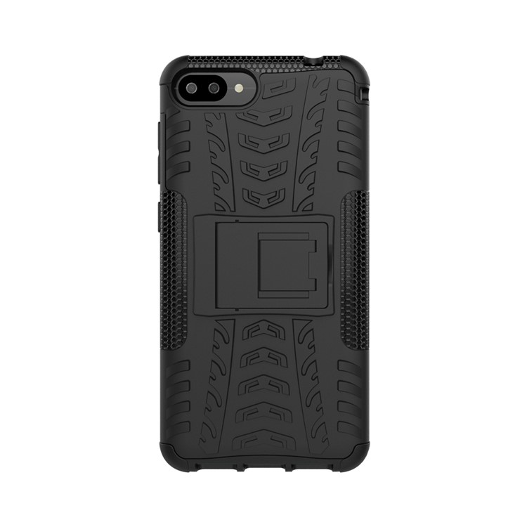 Tyre Pattern Hybrid PC + TPU Kickstand Mobile Phone Case for Zenfone 4 Max ZC520KL - Black-6