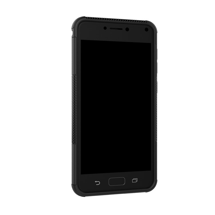 Tyre Pattern Hybrid PC + TPU Kickstand Mobile Phone Case for Zenfone 4 Max ZC520KL - Black-7