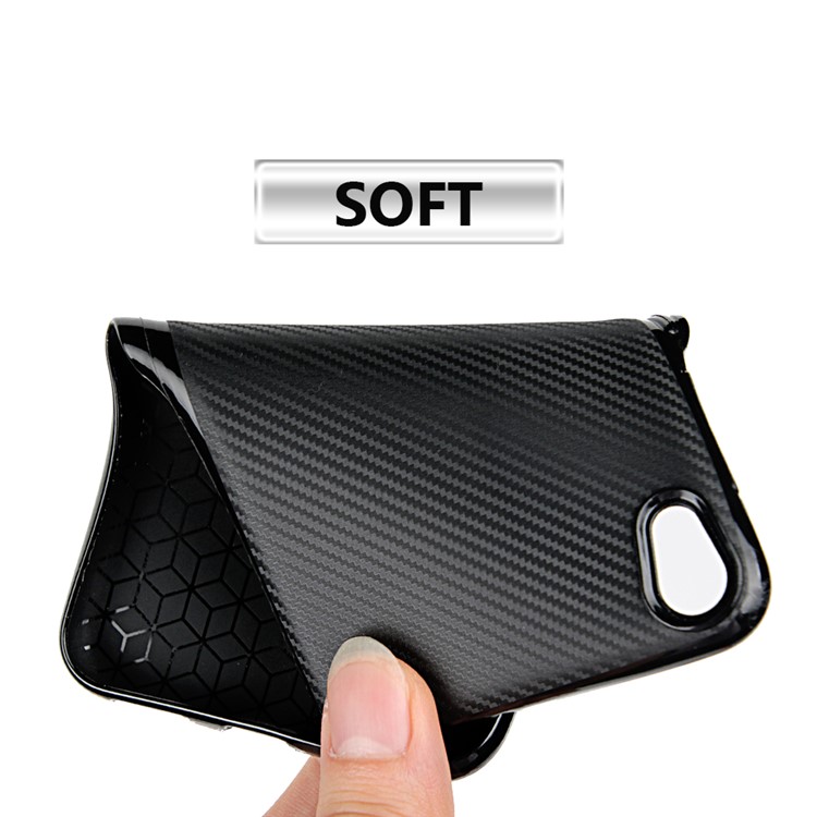 Carbon Fiber TPU Soft Phone Case for Asus Zenfone Live ZB501KL - Black-4