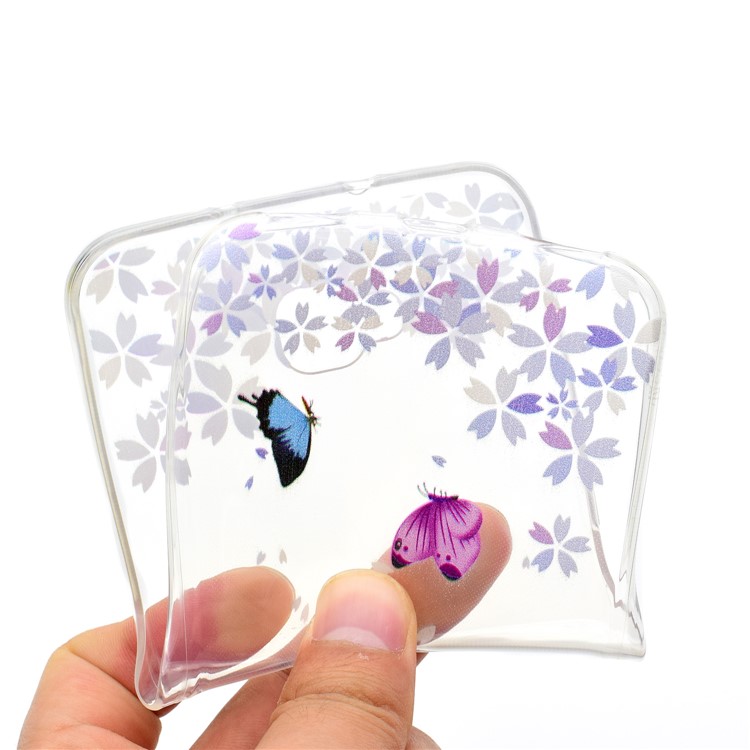 Pattern Printing Soft TPU Gel Case for Asus Zenfone 4 Selfie ZD553KL - Butterfly and Flower-5