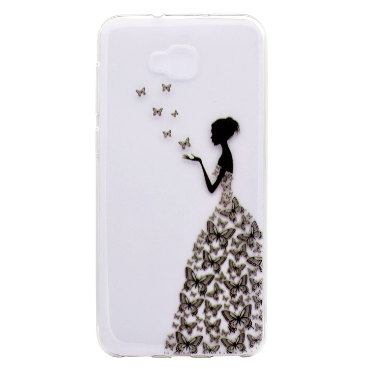 Pattern Printing Soft TPU Gel Cover for Asus Zenfone 4 Selfie ZD553KL/ 4 Selfie ZB553KL/ 4 Selfie Lite ZB553KL - Butterfly Girl-2
