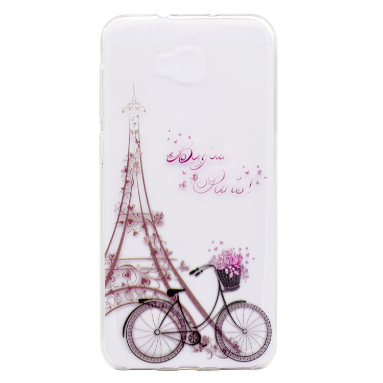 Patterned TPU Case Accessory for Asus Zenfone 4 Selfie ZD553KL/ 4 Selfie ZB553KL/ 4 Selfie Lite ZB553KL - Eiffel Tower and Bicycle-2