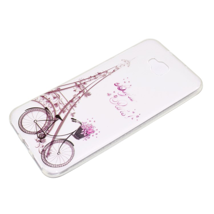 Patterned TPU Case Accessory for Asus Zenfone 4 Selfie ZD553KL/ 4 Selfie ZB553KL/ 4 Selfie Lite ZB553KL - Eiffel Tower and Bicycle-3