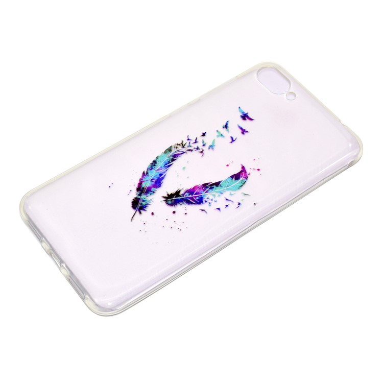 For Asus Zenfone 4 Max ZC520KL Pattern Printing Soft TPU Phone Accessory Case - Feathers-3
