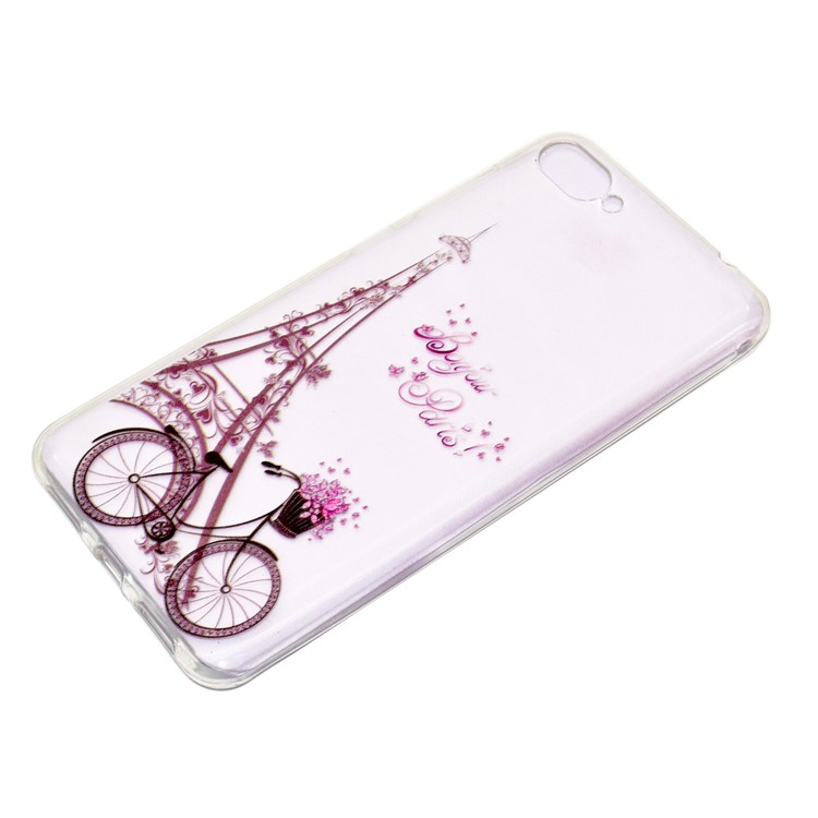 For Asus Zenfone 4 Max ZC520KL Pattern Printing Soft TPU Phone Accessory Cover - Tower and Bicycle-3