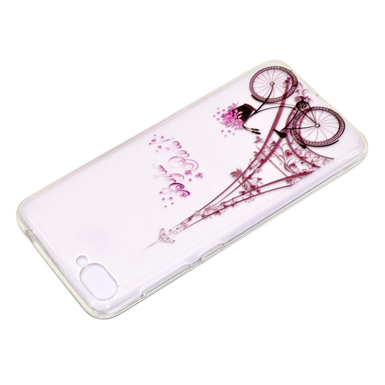 For Asus Zenfone 4 Max ZC520KL Pattern Printing Soft TPU Phone Accessory Cover - Tower and Bicycle-4