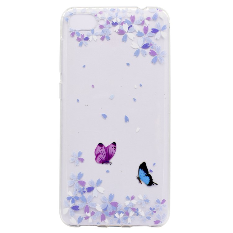 For Asus Zenfone 4 Max ZC520KL Pattern Printing Soft TPU Phone Accessory Casing - Two Butterflies-2