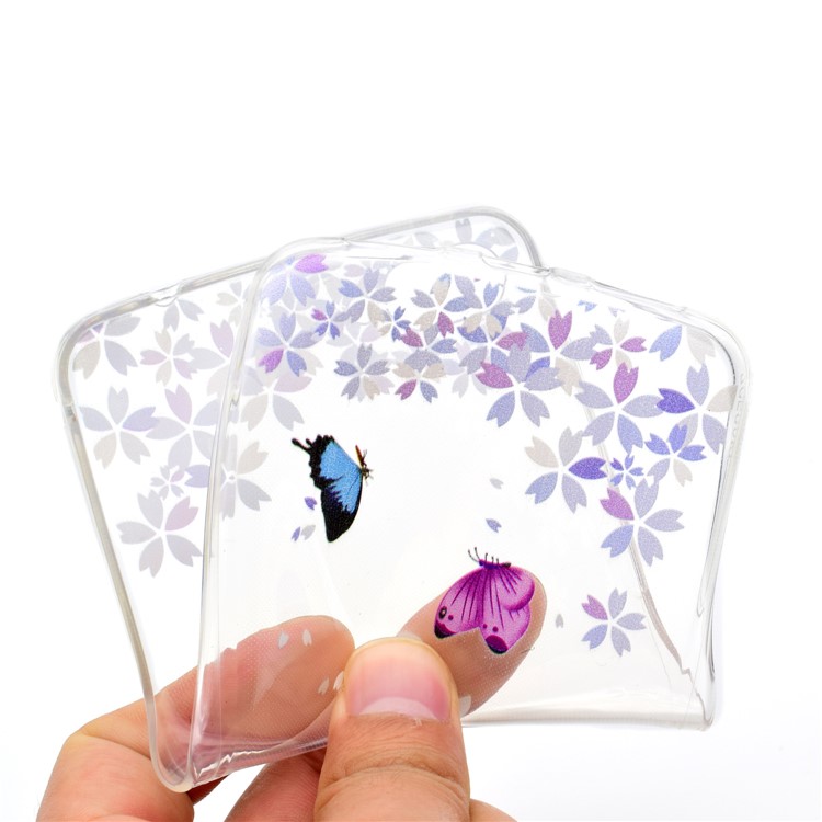 For Asus Zenfone 4 Max ZC520KL Pattern Printing Soft TPU Phone Accessory Casing - Two Butterflies-5