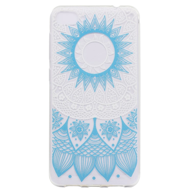For Asus Zenfone 4 Max ZC520KL Pattern Printing Soft TPU Phone Accessory Casing Cover - Blue Mandala-2