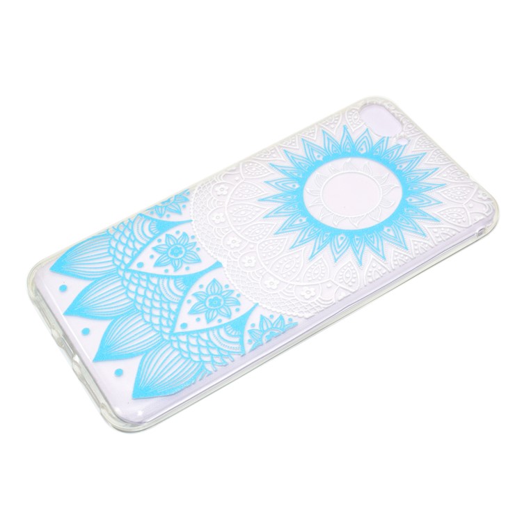 For Asus Zenfone 4 Max ZC520KL Pattern Printing Soft TPU Phone Accessory Casing Cover - Blue Mandala-3