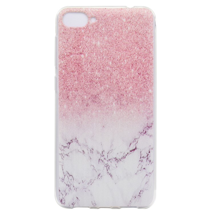 For Asus Zenfone 4 Max ZC520KL Pattern Printing Soft TPU Phone Protection Cover - Pink Marble-2