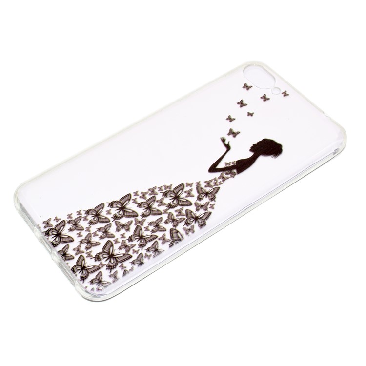 For Asus Zenfone 4 Max ZC520KL Pattern Printing Soft TPU Phone Protection Shell - Butterfly Girl-3