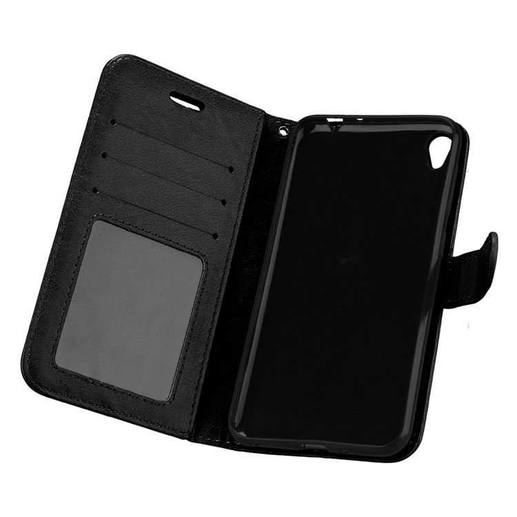 Crazy Horse Leather Wallet Case for Asus Zenfone Live ZB501KL - Black-10