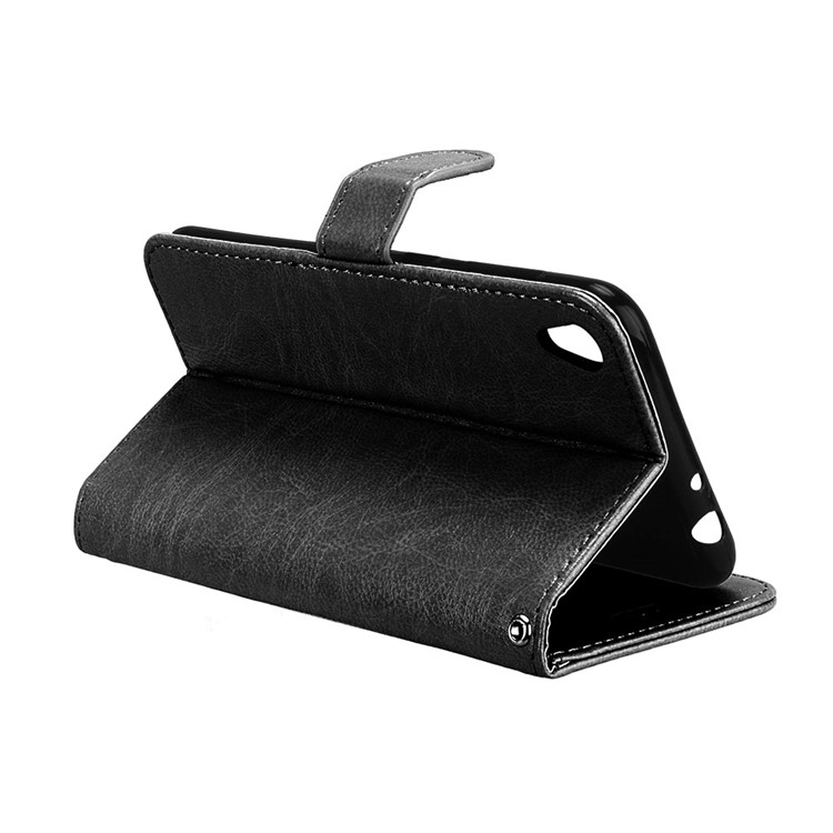 Crazy Horse Leather Wallet Case for Asus Zenfone Live ZB501KL - Black-14