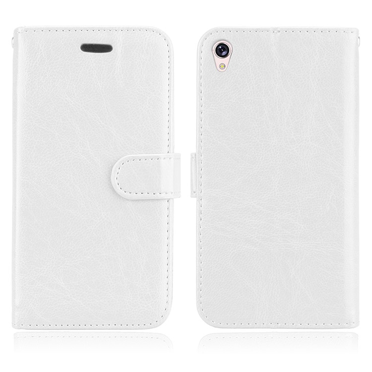 Crazy Horse Leather Wallet Cover for Asus Zenfone Live ZB501KL - White-2