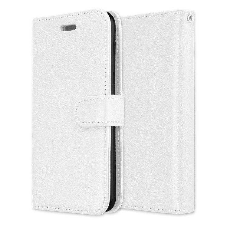 Crazy Horse Leather Wallet Cover for Asus Zenfone Live ZB501KL - White-3