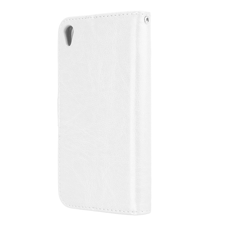 Crazy Horse Leather Wallet Cover for Asus Zenfone Live ZB501KL - White-8