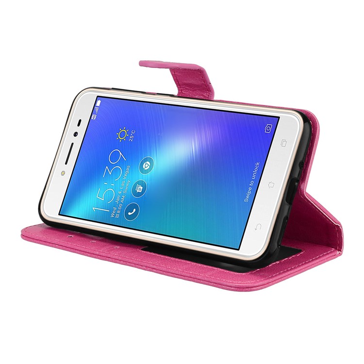 Crazy Horse Wallet Leather Stand Case for Asus Zenfone Live ZB501KL - Rose-13