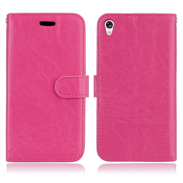 Crazy Horse Wallet Leather Stand Case for Asus Zenfone Live ZB501KL - Rose-2