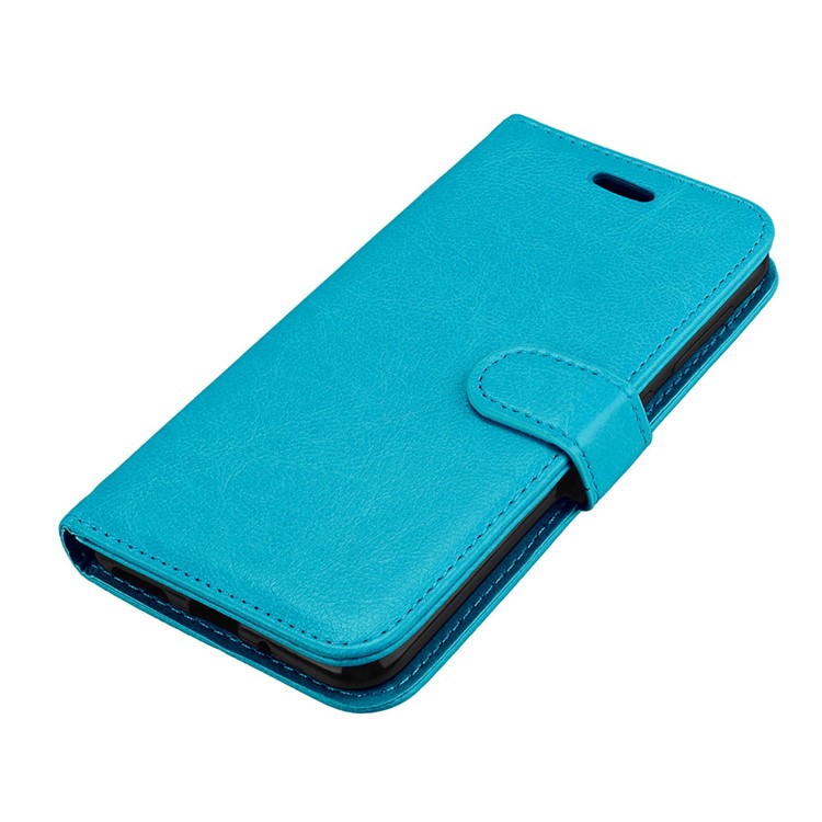 Crazy Horse Magnetic Leather Stand Case for Asus Zenfone Live ZB501KL - Blue-11