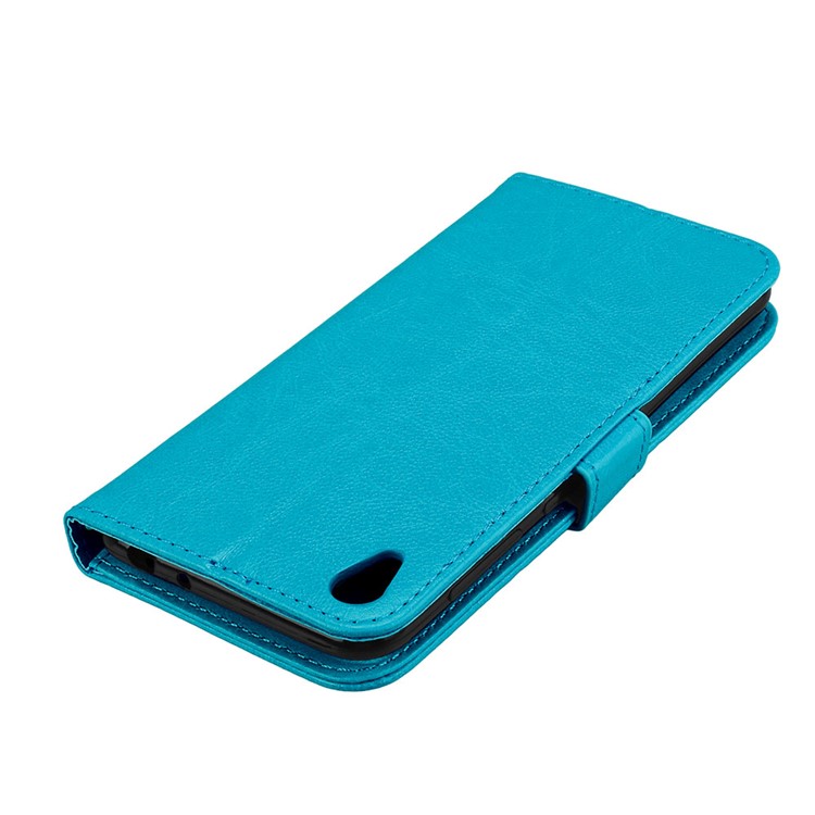 Crazy Horse Magnetic Leather Stand Case for Asus Zenfone Live ZB501KL - Blue-12