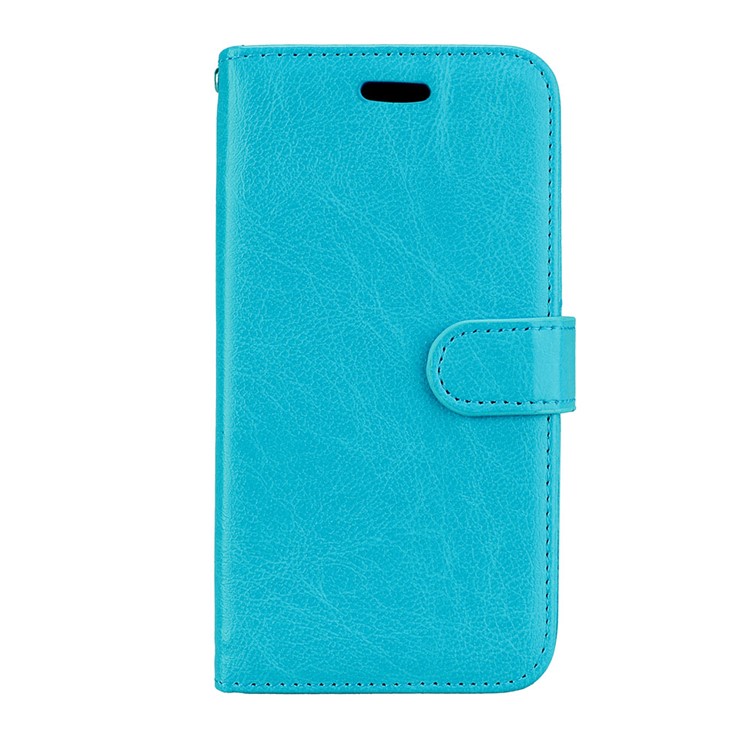 Crazy Horse Magnetic Leather Stand Case for Asus Zenfone Live ZB501KL - Blue-4