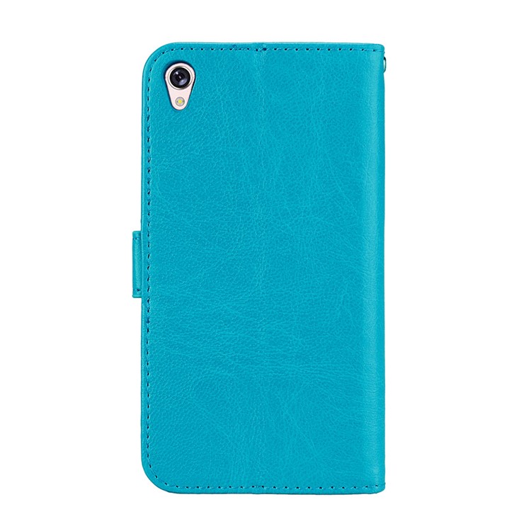 Crazy Horse Magnetic Leather Stand Case for Asus Zenfone Live ZB501KL - Blue-5