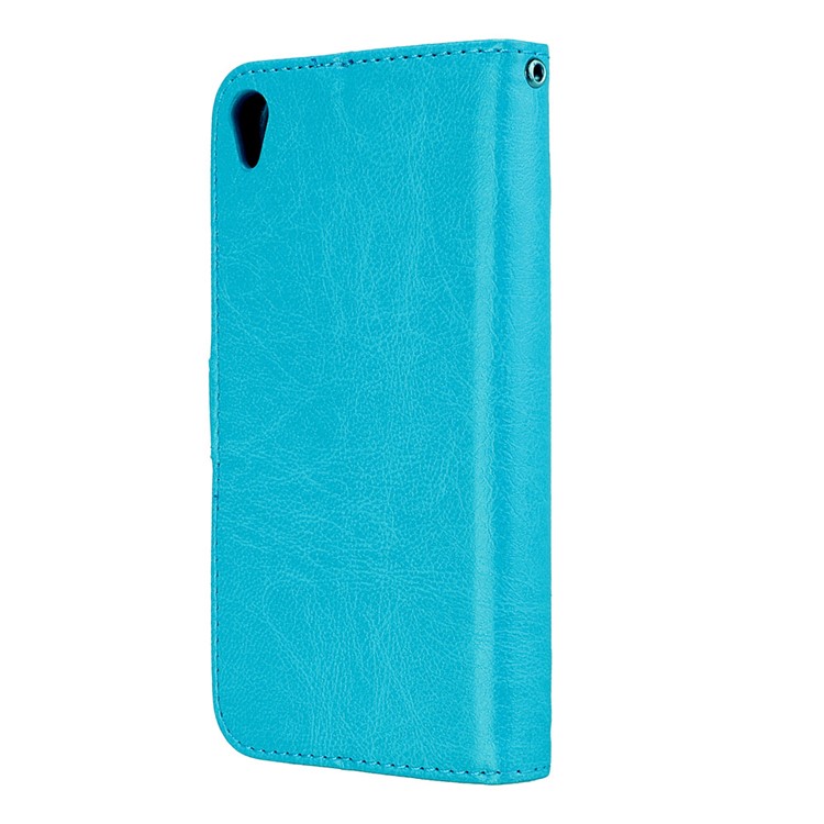 Crazy Horse Magnetic Leather Stand Case for Asus Zenfone Live ZB501KL - Blue-8
